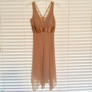 Taupe/Champagne London Times Dress