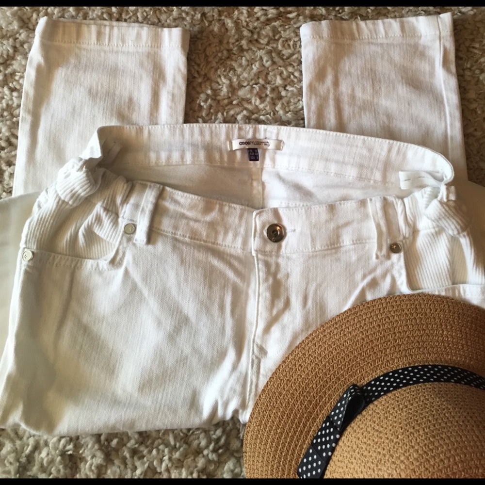 Price reduced!!! ASOS skinny white maternity jeans
