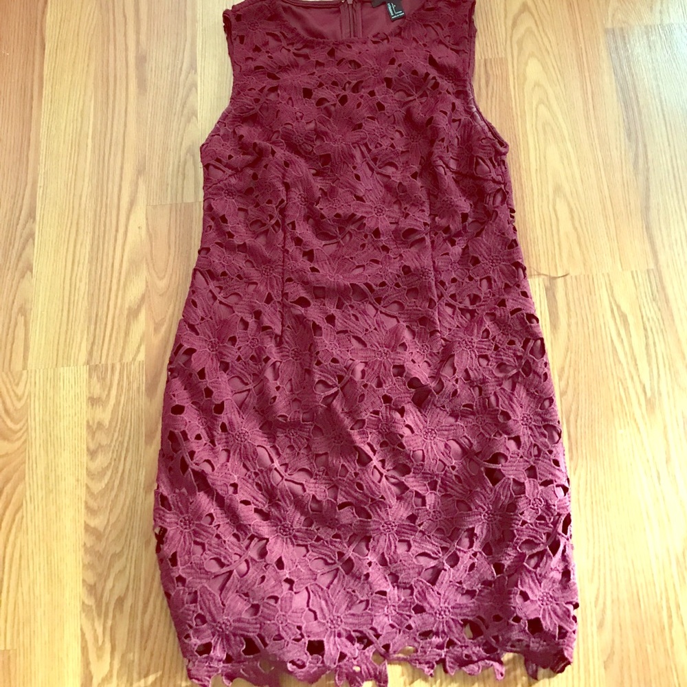 Lace plum dress