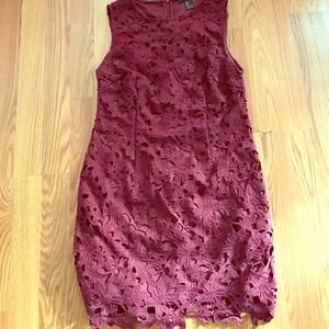 Lace plum dress