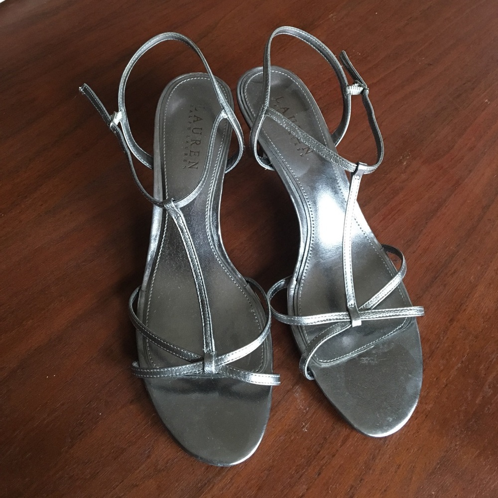Ralph Lauren Leather Ankle Strap Heels