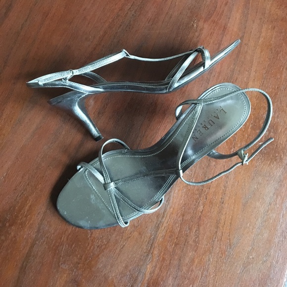 Ralph Lauren Leather Ankle Strap Heels - Picture 3 of 3