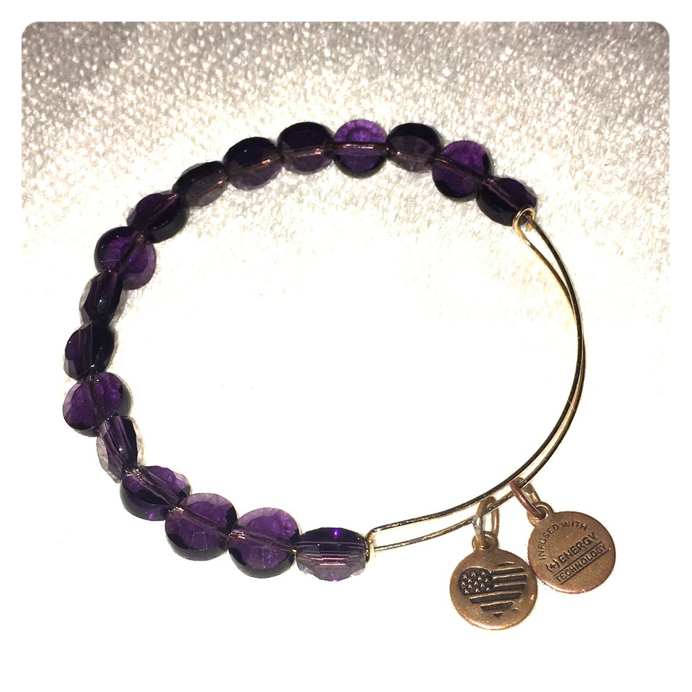 Authentic Alex & Ani Amethyst Luxe Bangle