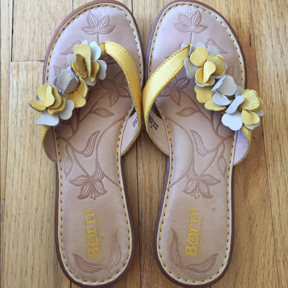 Born flower flip flops