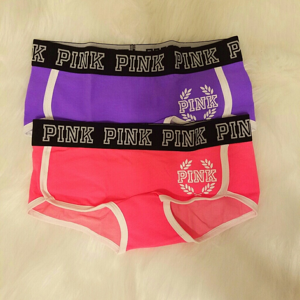 PINK Victoria Secret Logo Boyshort NWT