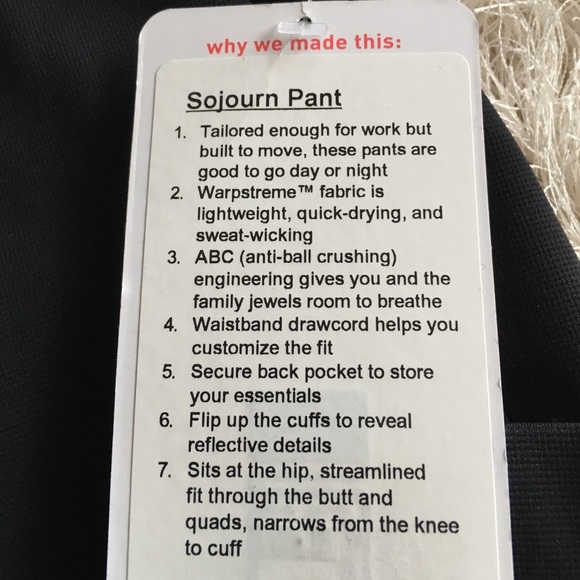 NWT Men's Lululemon Pants Sold Out Style - Picture 3 of 4