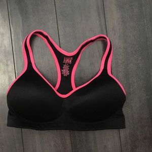 Pink Victoria secret sports bra.
