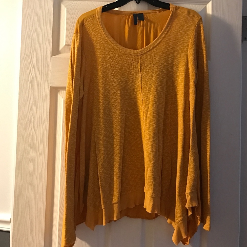 Mustard Cotton Top by Left of Center