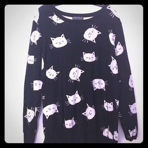 Forever 21 cat sweater 1x