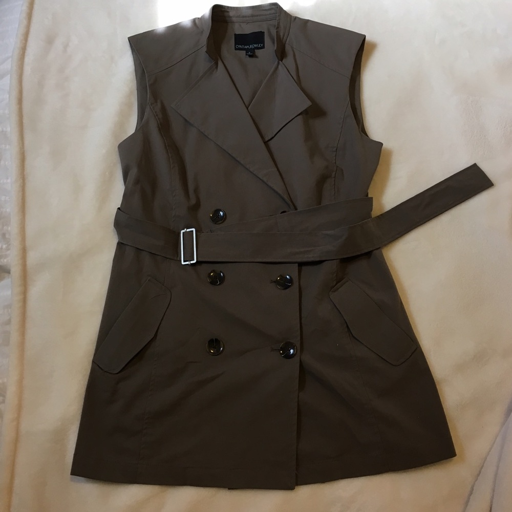 Cynthia Rowley sleeveless trench