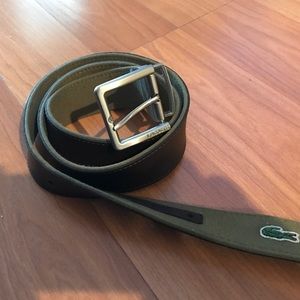 Lacoste Reversible Leather Belt Size 38 (Brown)