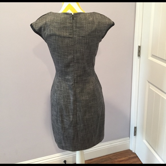 Cocktail Dress with Leather Trim - Picture 3 of 4