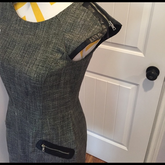 Cocktail Dress with Leather Trim - Picture 4 of 4