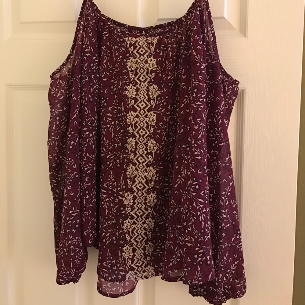 Long sleeve top with cut out shoulders