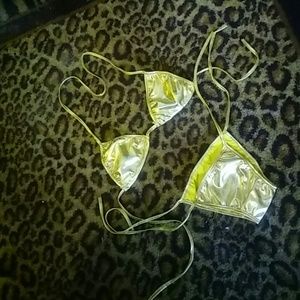 Gold Metallic Bathing Suit