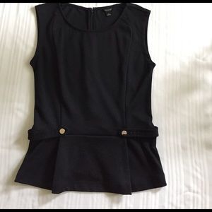 Ann Taylor peplum blouse, w/silver buttons, size s