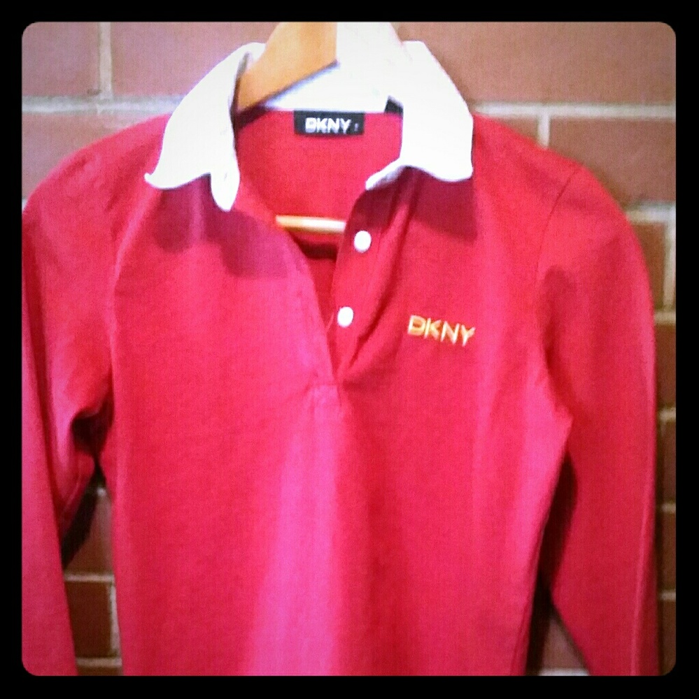 Red long sleeve cotton shirt