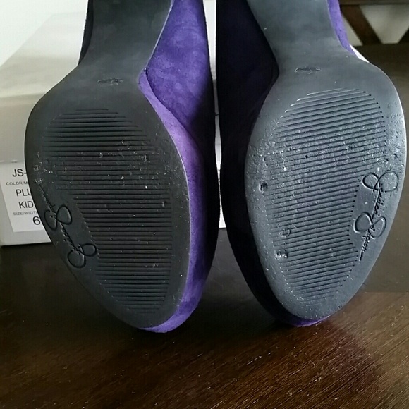 Jessica Simpson purple suede platforms - Picture 3 of 4