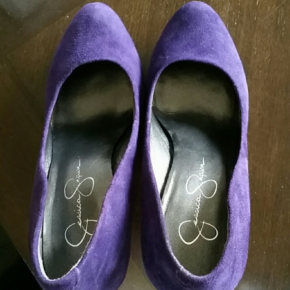 Jessica Simpson purple suede platforms - Picture 4 of 4