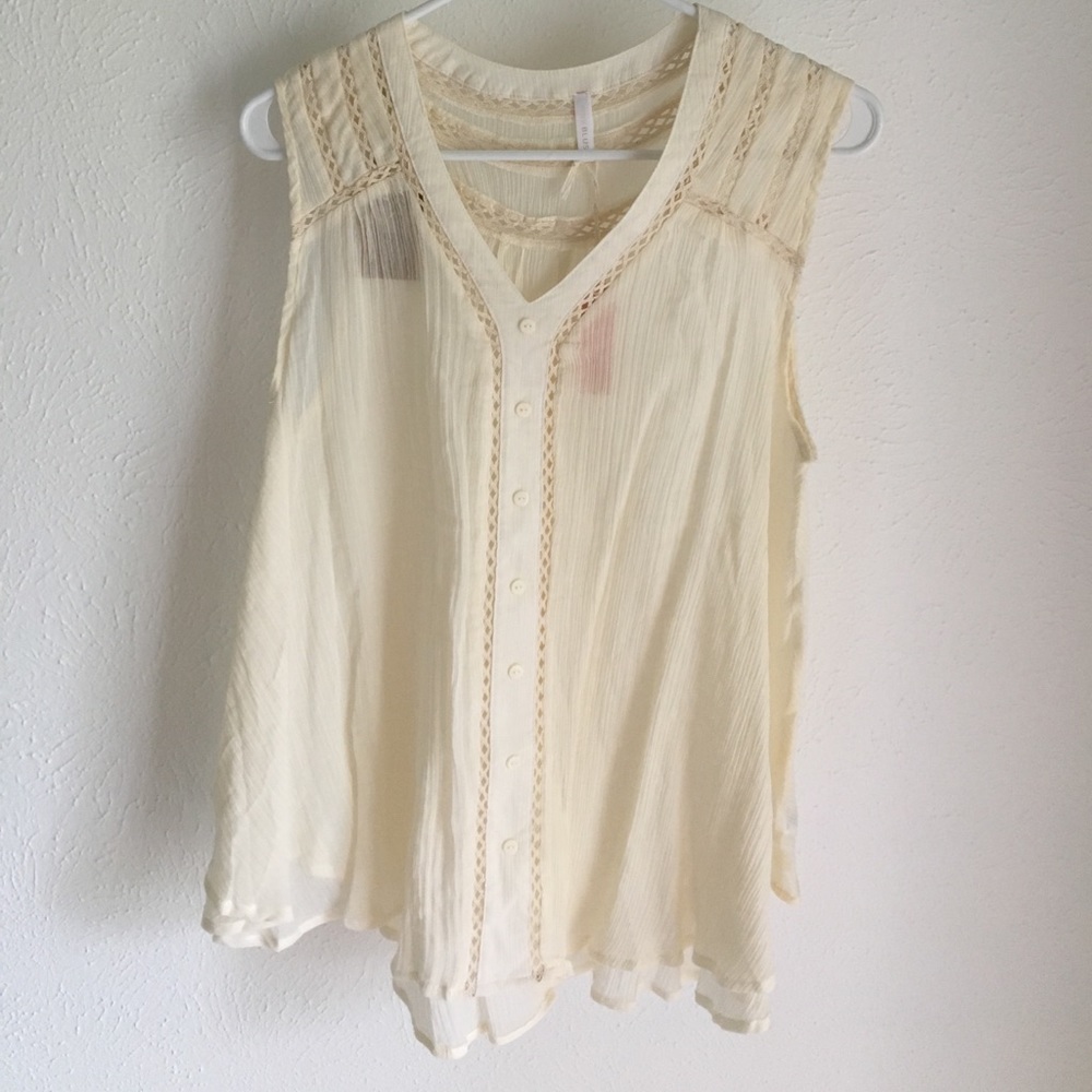 Pink Blush Ivory Tank Top