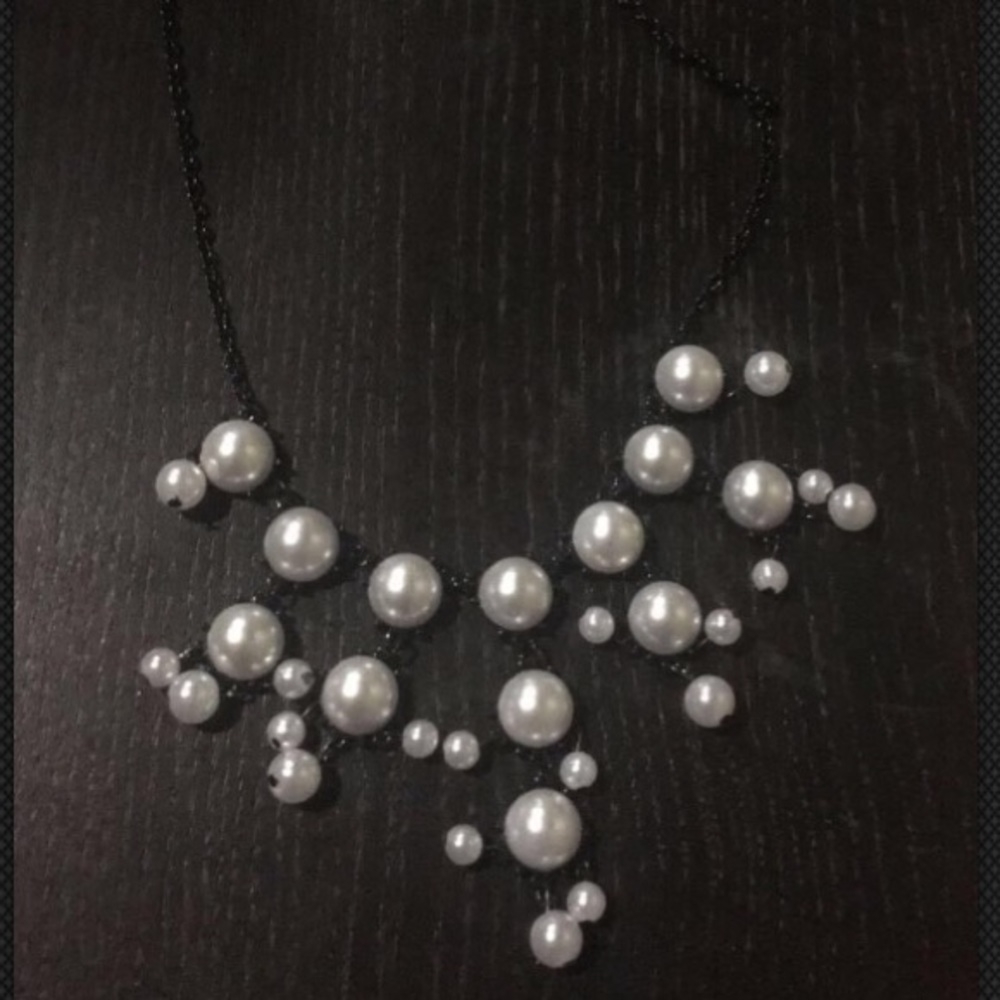White and Black Bubble Necklace