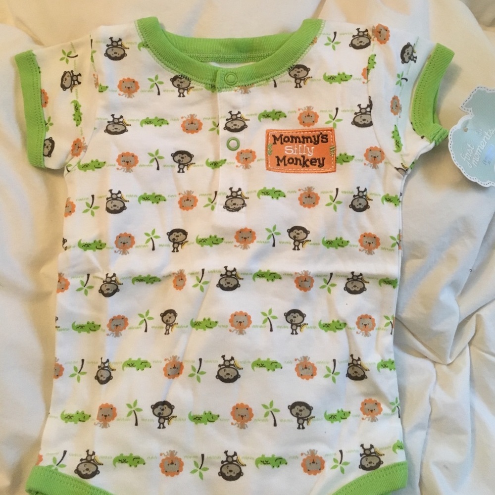 Little boy monkey bodysuit