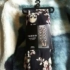 L skully peonies fl legging