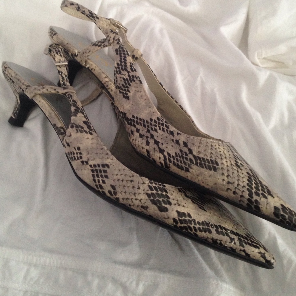 CHAPS snakeskin kitten heel! Price firm