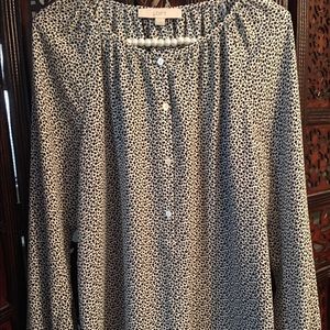 LOFT black and white blouse