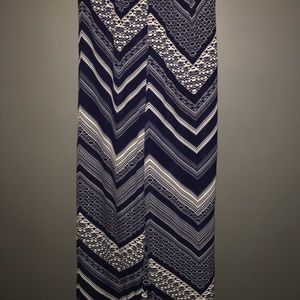 Blue tribal flowy pants