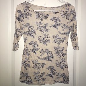 BDG cream/hazy patterned shirt