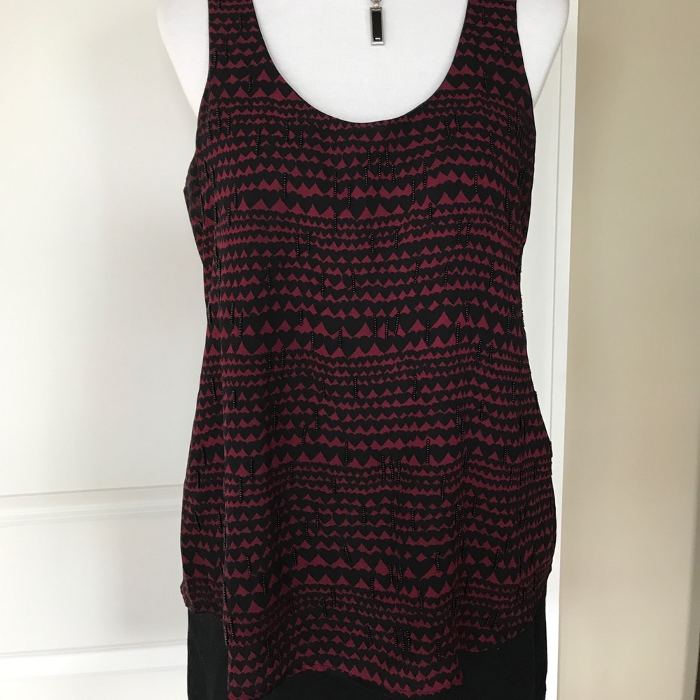 Banana Republic Red & Black Shell, Medium