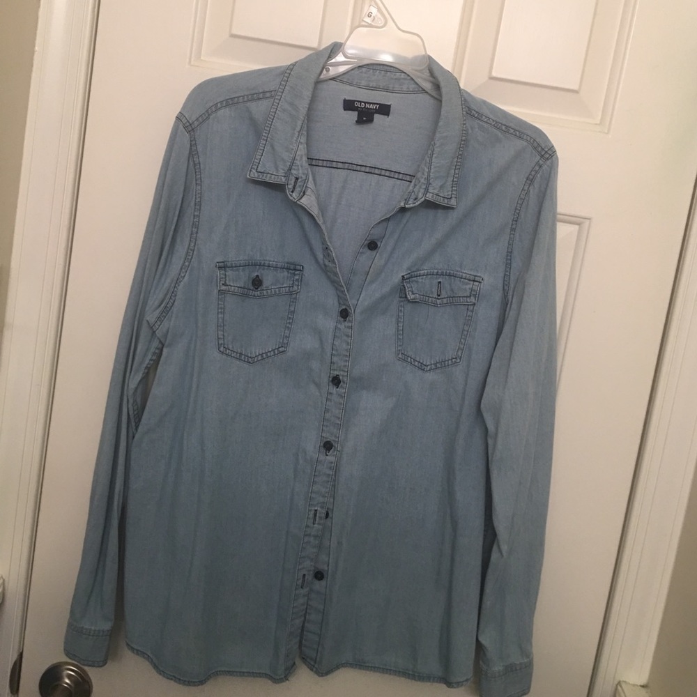 Chambray top, size XL