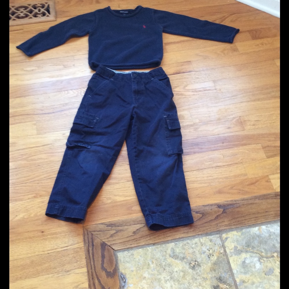 Boys Polo navy sweater and pants