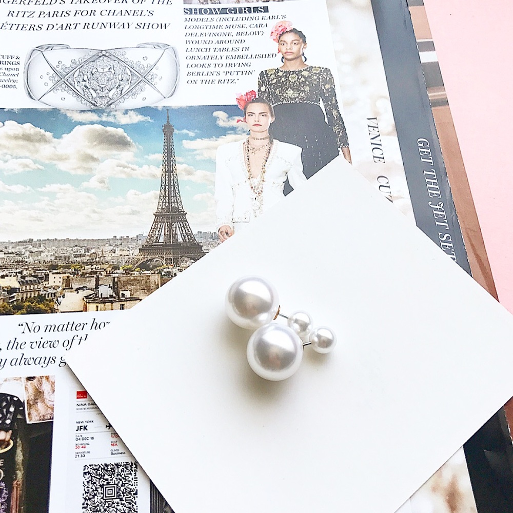 Double sided pearl earrings! - Picture 3 of 8