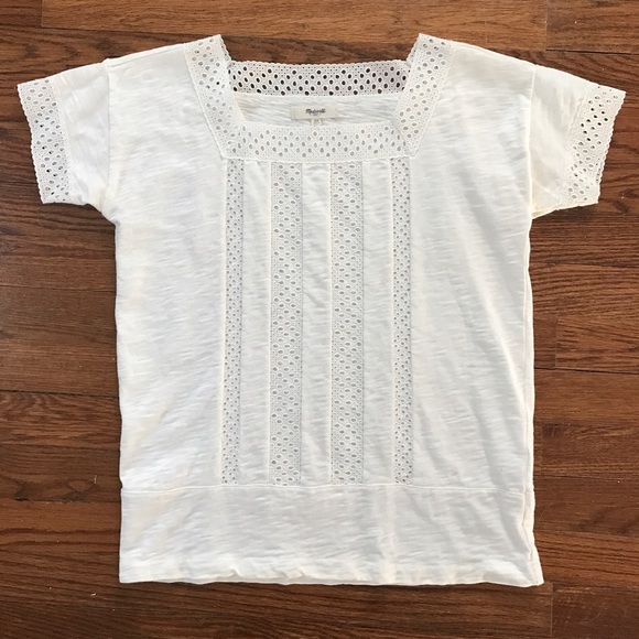 Madewell Tops - EUC Madewell white eyelet top