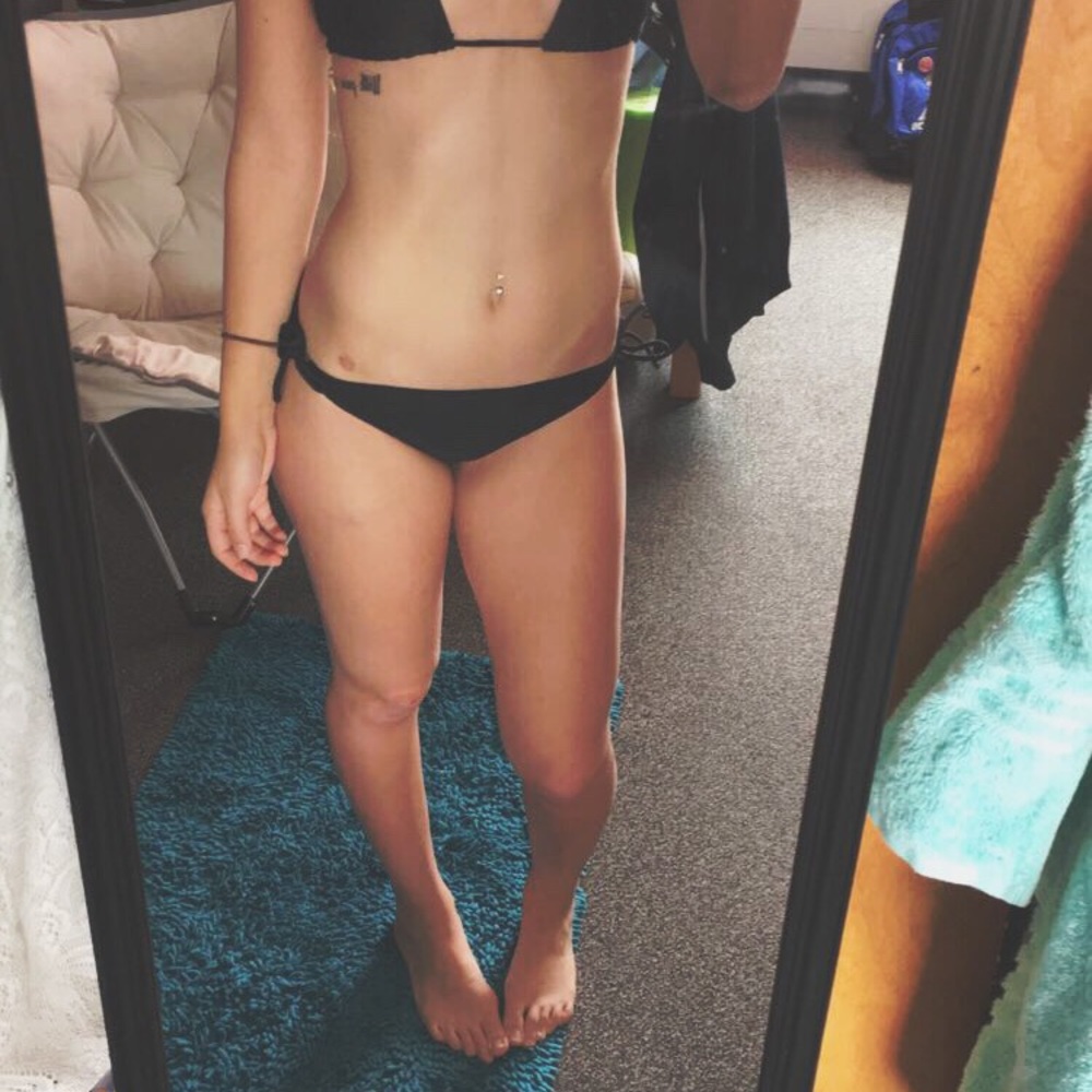 ((SOLD)) OP BLACK BIKINI SET: BOTTOMS