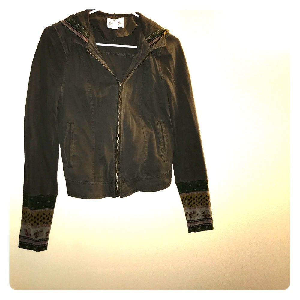 Green zip up with hood