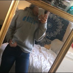 Grey Women's Northface Hoodie