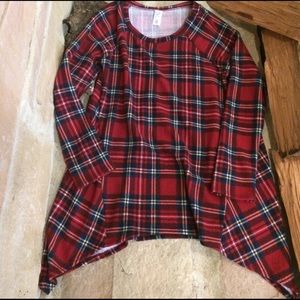 Boutique Plaid Flannel Tunic Small