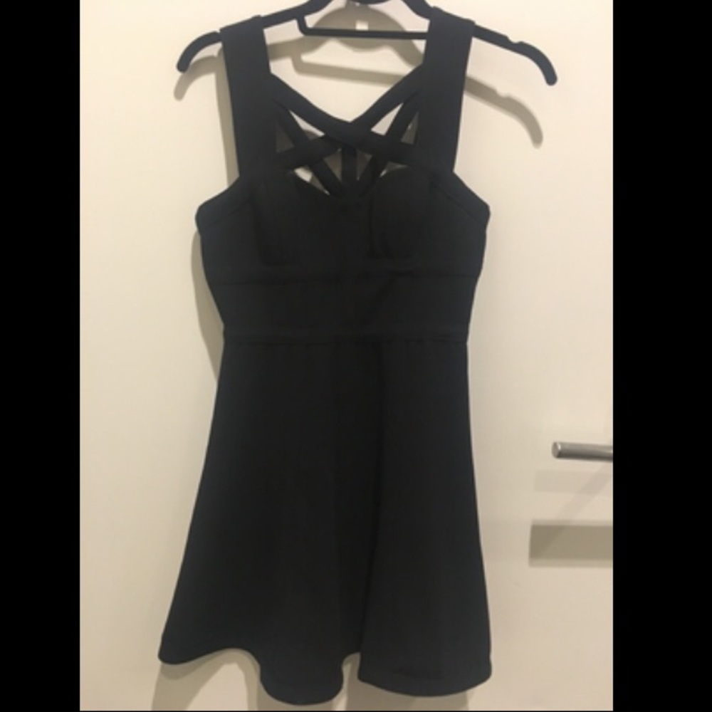 BCBG Corseted A-line Dress (BLACK), worn once