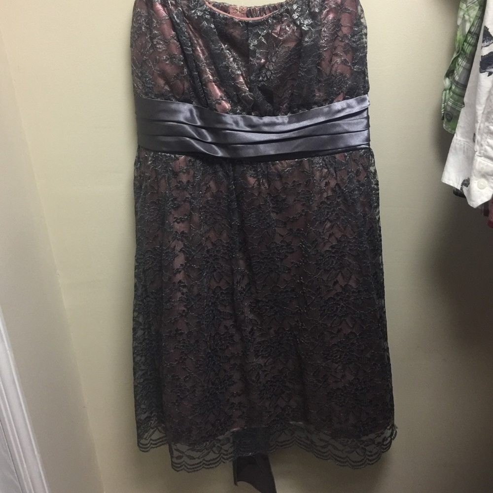 Pink and silver party dress
