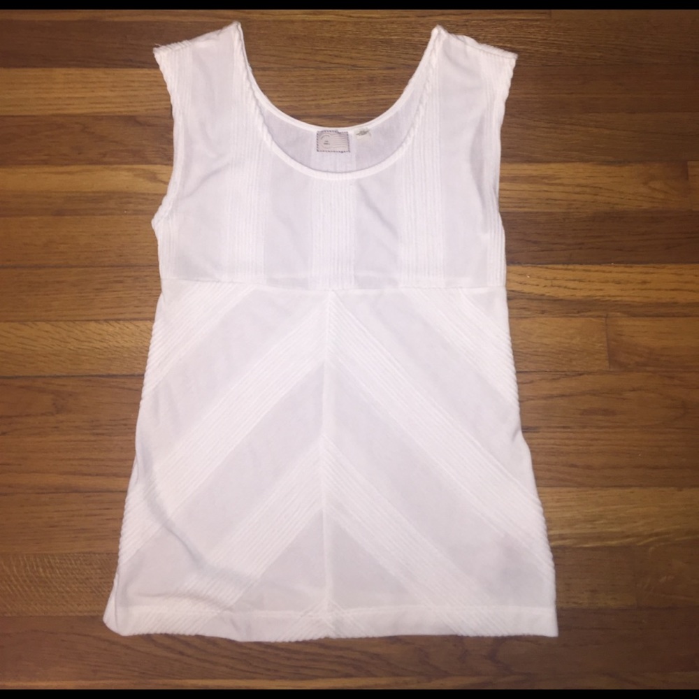 Anthropologie white textured tank