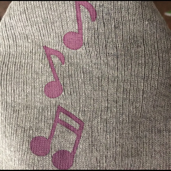 Grey Music Note Beanie - Picture 3 of 4