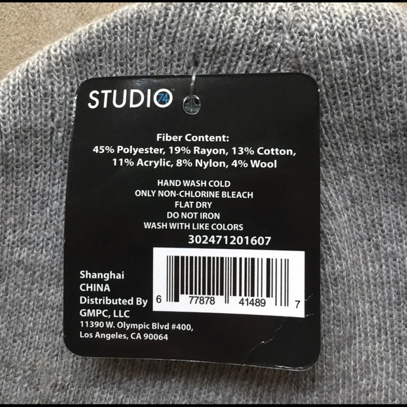 Grey Music Note Beanie - Picture 4 of 4