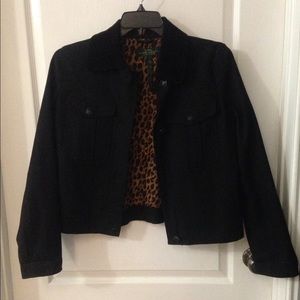 LAUREN Jeans Co. Ralph Lauren black jean jacket