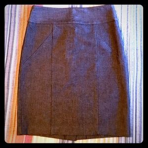 NWOT Banana Republic black Denim Pencil Skirt 2