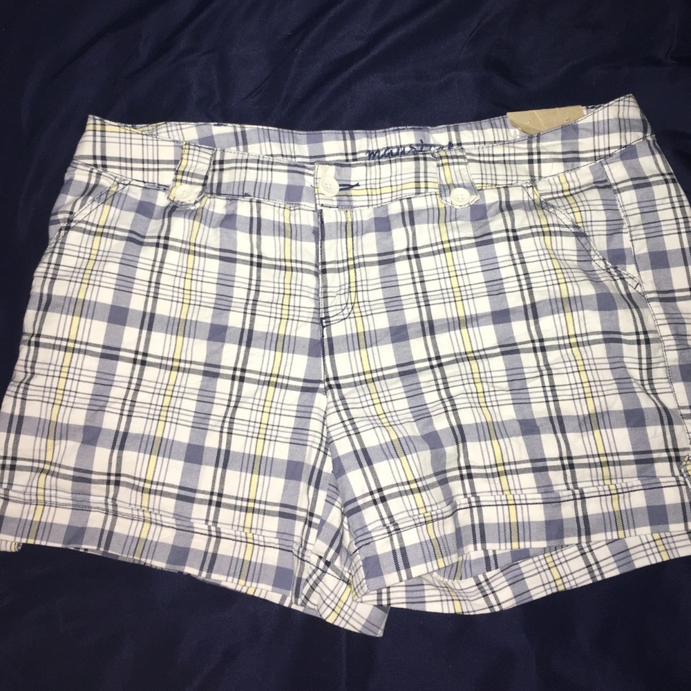 Maurices plaid shorts.