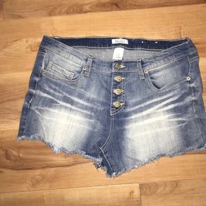 High wasted jean shorts