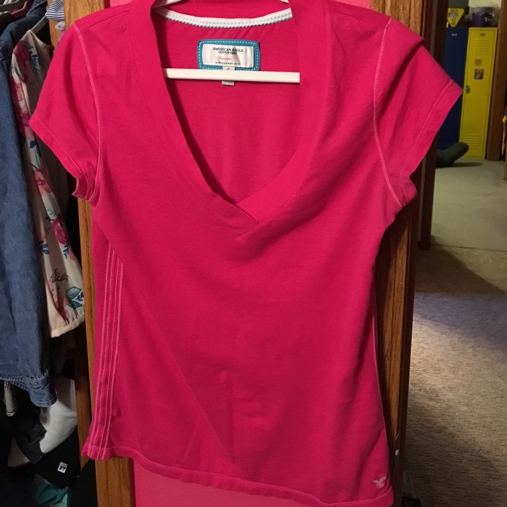 Pink American Eagle  v-neck
